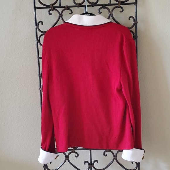 SOLD!!! ST. JOHN Red Jacket - Size 12 - Picture 2 of 9